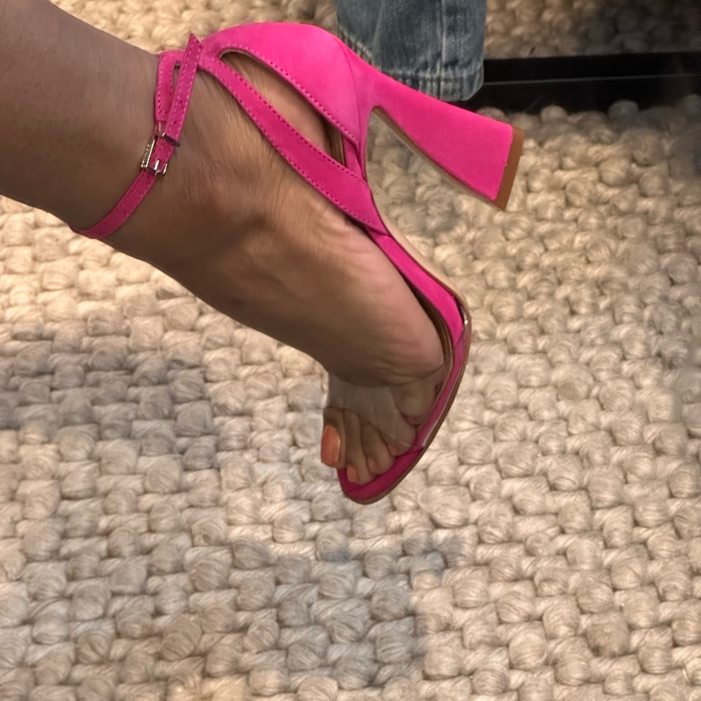Schutz pink suede sandals sz 36 / 6